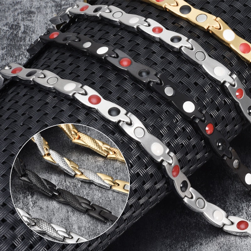 Bracelet d'énergie bijou en acier inoxydable
