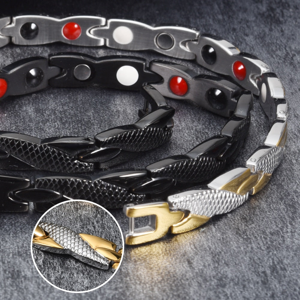Bracelet d'énergie bijou en acier inoxydable