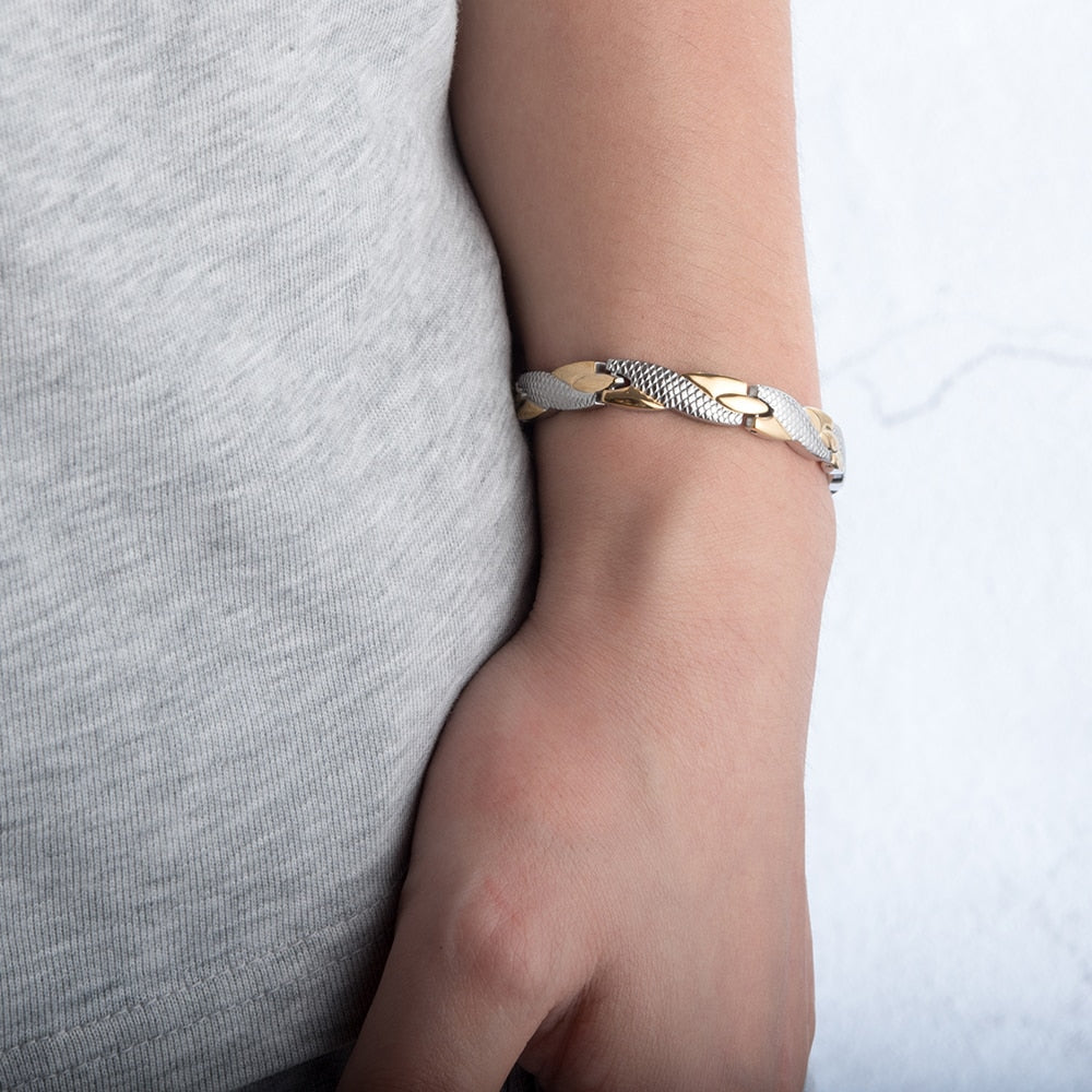Bracelet d'énergie bijou en acier inoxydable