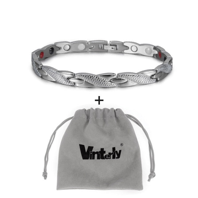 Bracelet d'énergie bijou en acier inoxydable