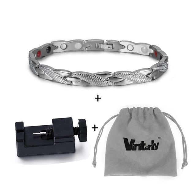 Bracelet d'énergie bijou en acier inoxydable