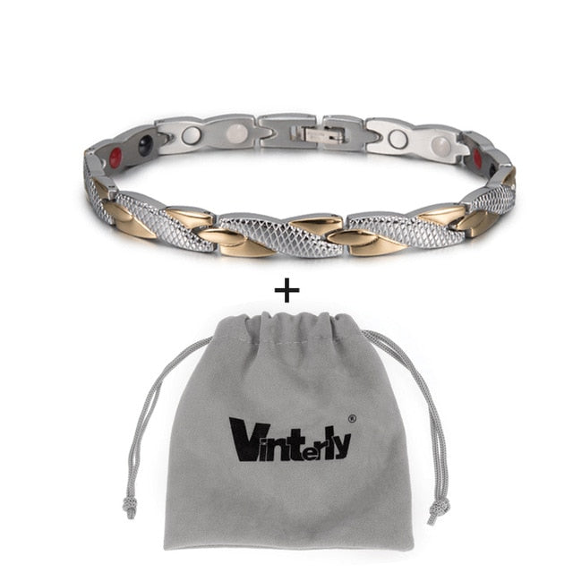 Bracelet d'énergie bijou en acier inoxydable