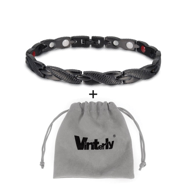 Bracelet d'énergie bijou en acier inoxydable