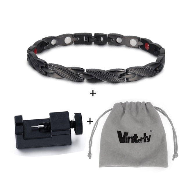 Bracelet d'énergie bijou en acier inoxydable