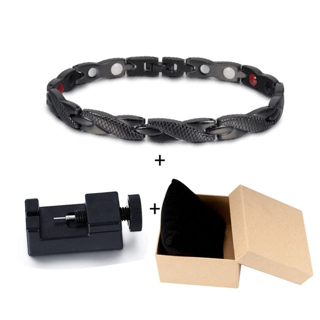 Bracelet d'énergie bijou en acier inoxydable