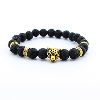 Pierre tête de léopard Bracelet perlé nouvelle mode pierre naturelle oeil de tigre