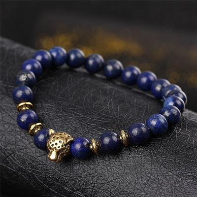 Pierre tête de léopard Bracelet perlé nouvelle mode pierre naturelle oeil de tigre