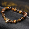 Pierre tête de léopard Bracelet perlé nouvelle mode pierre naturelle oeil de tigre