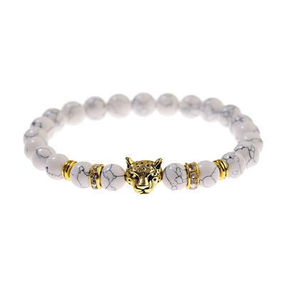 Pierre tête de léopard Bracelet perlé nouvelle mode pierre naturelle oeil de tigre