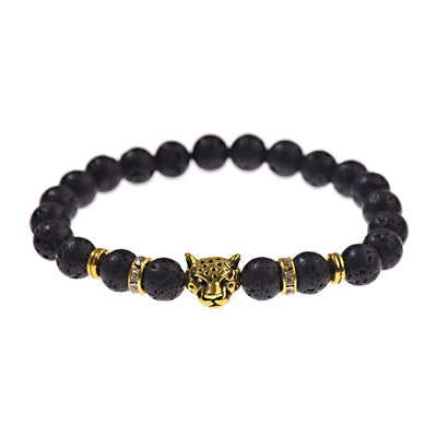 Pierre tête de léopard Bracelet perlé nouvelle mode pierre naturelle oeil de tigre
