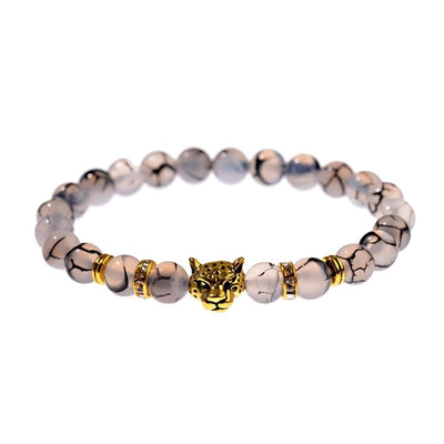 Pierre tête de léopard Bracelet perlé nouvelle mode pierre naturelle oeil de tigre