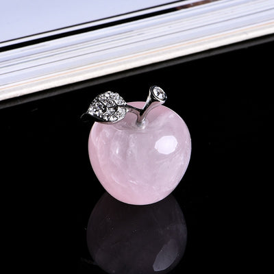 Pierre naturelle quartz rose décoration pomme cristal quartz bijou naturel