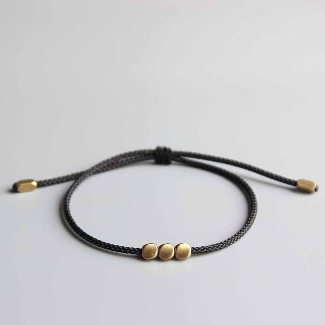 Bracelet Bouddhiste fait à la main en perles de cuivre