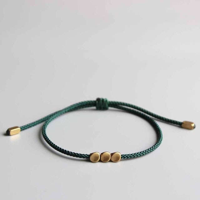 Bracelet Bouddhiste fait à la main en perles de cuivre