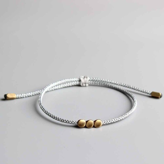 Bracelet Bouddhiste fait à la main en perles de cuivre