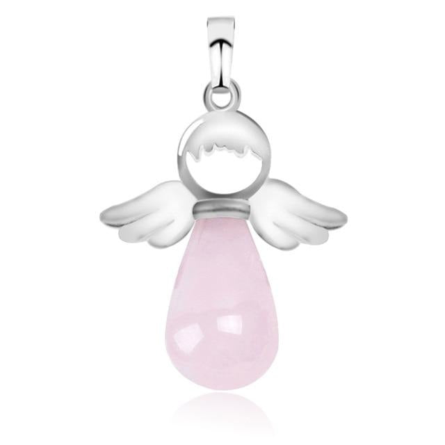 Ange Ailes Pendentif En Pierre Naturelle pour Collier