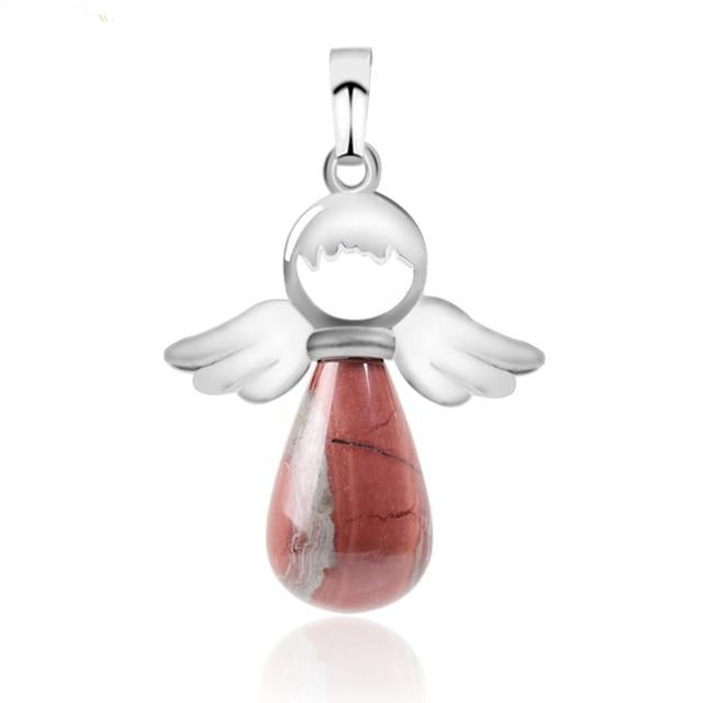 Ange Ailes Pendentif En Pierre Naturelle pour Collier