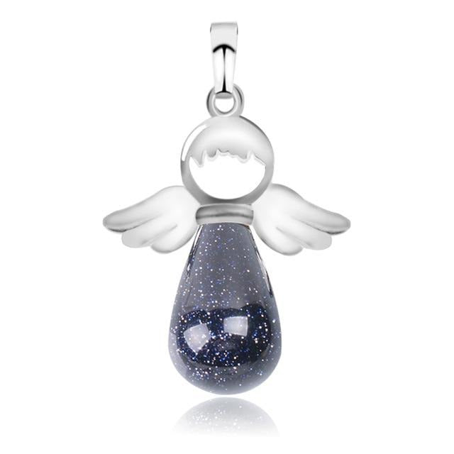 Ange Ailes Pendentif En Pierre Naturelle pour Collier