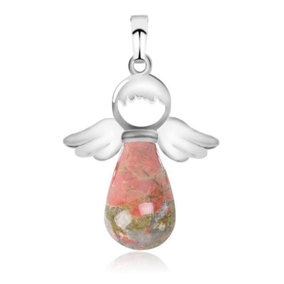 Ange Ailes Pendentif En Pierre Naturelle pour Collier