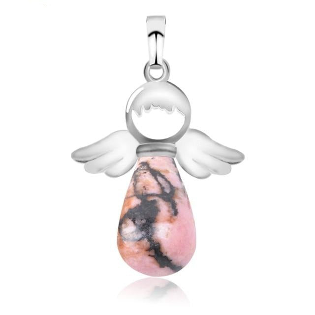 Ange Ailes Pendentif En Pierre Naturelle pour Collier
