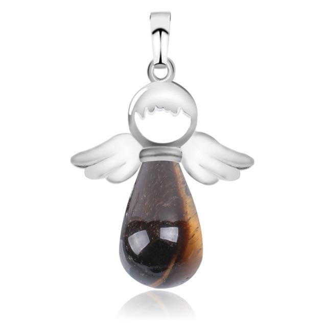 Ange Ailes Pendentif En Pierre Naturelle pour Collier