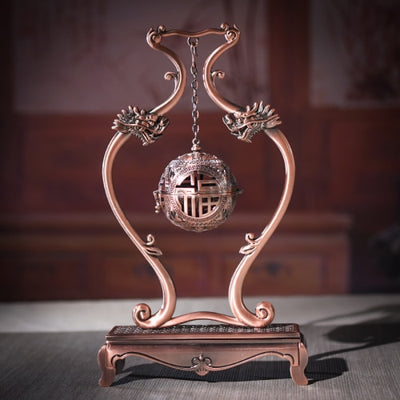 Censor T-Hung, quemador de incienso grande, base de incienso de cobre
