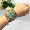 Bracelets en Chrysocolla naturels pour femmes, faits à la main pierres mélangées