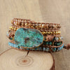 Bracelets en Chrysocolla naturels pour femmes, faits à la main pierres mélangées