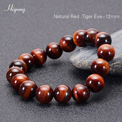 Pulsera de ojo de tigre natural cuentas de ojo de tigre azul