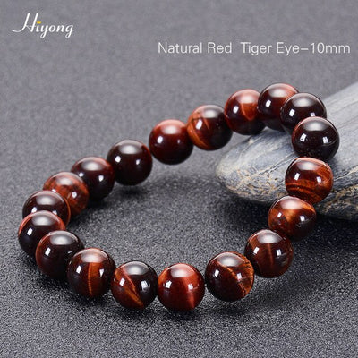 Pulsera de ojo de tigre natural cuentas de ojo de tigre azul