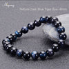 Pulsera de ojo de tigre natural cuentas de ojo de tigre azul