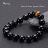 Pulsera de ojo de tigre natural cuentas de ojo de tigre azul