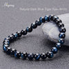 Pulsera de ojo de tigre natural cuentas de ojo de tigre azul