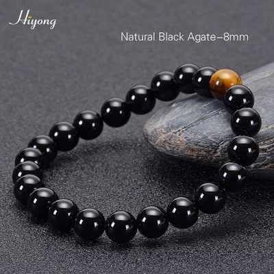 Pulsera de ojo de tigre natural cuentas de ojo de tigre azul