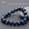 Pulsera de ojo de tigre natural cuentas de ojo de tigre azul