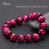 Pulsera de ojo de tigre natural cuentas de ojo de tigre azul