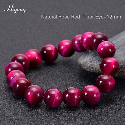 Pulsera de ojo de tigre natural cuentas de ojo de tigre azul