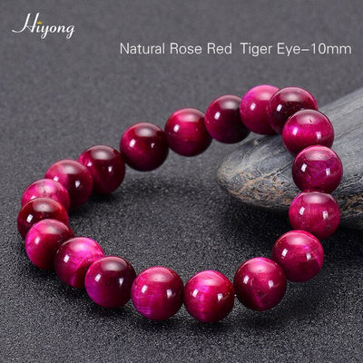 Pulsera de ojo de tigre natural cuentas de ojo de tigre azul