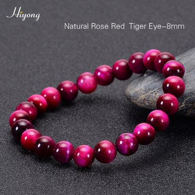 Pulsera de ojo de tigre natural cuentas de ojo de tigre azul
