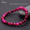 Pulsera de ojo de tigre natural cuentas de ojo de tigre azul