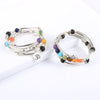 Bracelet 7 Chakras Cuivre Tube avec perles en pierres