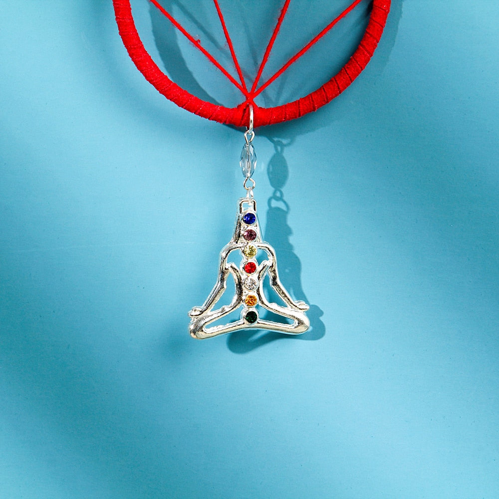 Décoration 7 Chakras - Chakra Muladhar - attrape rêves - 2 Modèles disponibles