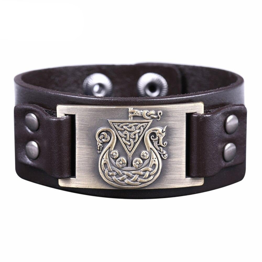Bracelet avec symbole de noeud irlandais My Shape, Viking, Dragon