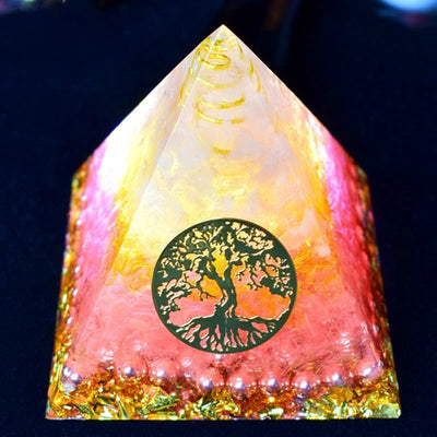 Pyramide Orgonite Ariel Maripura/Sahasrara Chakra amour cristal apporte la chance - 6 Tailles disponibles