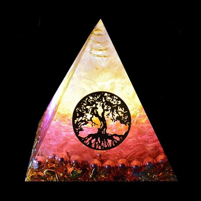 Pyramide Orgonite Ariel Maripura/Sahasrara Chakra amour cristal apporte la chance - 6 Tailles disponibles