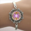 Bracelet d'art Mandala plaqué argent
