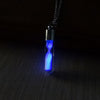 Collier pendentif en verre foncé bijou sablier chaîne classique pierre lumineuse