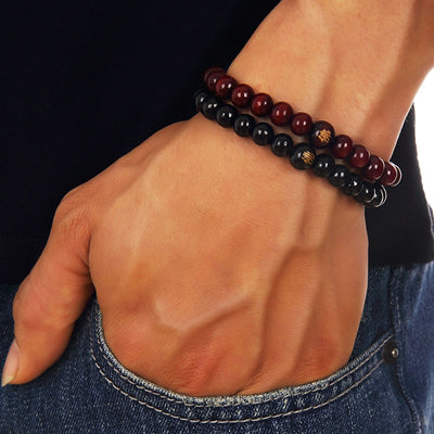 Pulsera 108 cuentas 8mm natural madera de sándalo budista