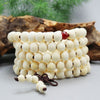 Pulsera 108 cuentas 8mm natural madera de sándalo budista