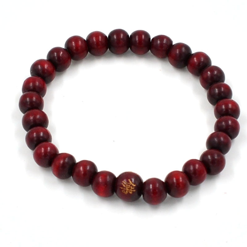 Pulsera 108 cuentas 8mm natural madera de sándalo budista